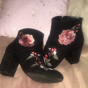 American Eagle Floral Ankle Boots